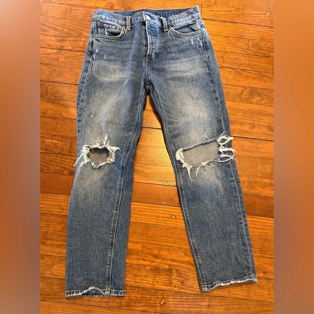 Joe's Jeans Blue Distressed Boyfriend Jeans